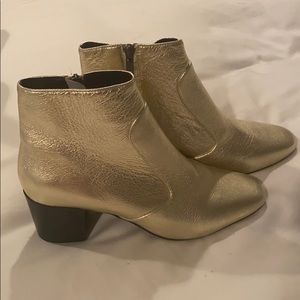 Sol Sana Gold Lamé Booties